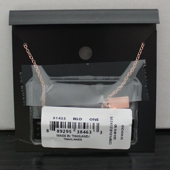 Coach Rose Gold Pave "C" Necklace - Picture 3 of 4